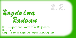 magdolna radvan business card